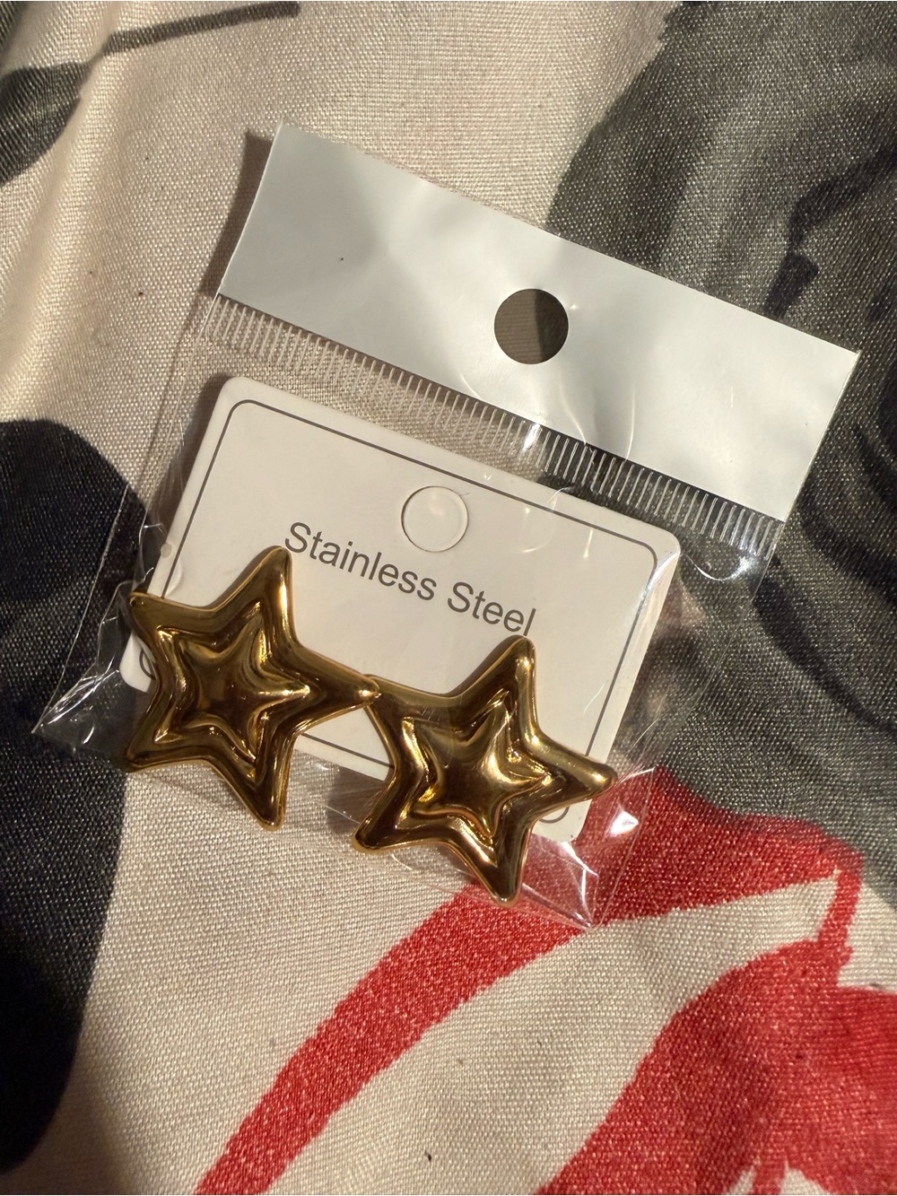 Gold Star Stainless Steel Stud Earrings - Women Accessories